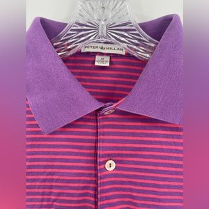 Peter Millar Men's Medium Cotton Short Sleeve Golf Polo Shirt